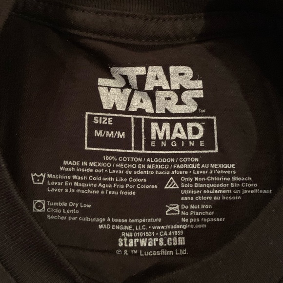 🌟SALE 💜 NWT Men’s (M) Star Wars tee - Picture 4 of 4